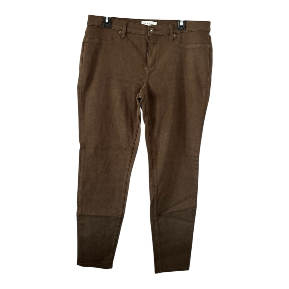 Lila Ryan Brown‎ Skinny Spruce Denim Jean Pants Size 33